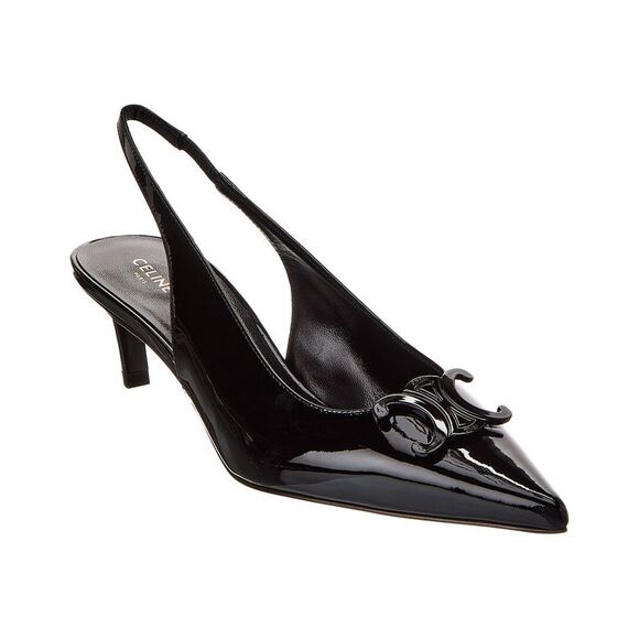 Celine Alma Triomphe Patent Slingback Pump - Picture 1 of 5
